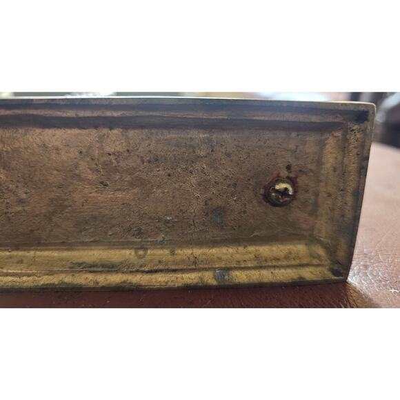 Vintage MCM Brass Ibex Or Ram Collectoble Decorative Figurine. 9" L x 8.5" tall. - Picture 6 of 13